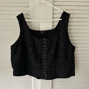 Torrid Black Corset Crop Top